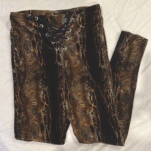 Velvet snake print legging